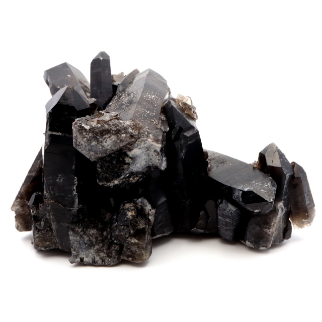 モリオン 黒水晶 原石 クラスター ポイント 山東省産 2.5kg 1点物 浄化