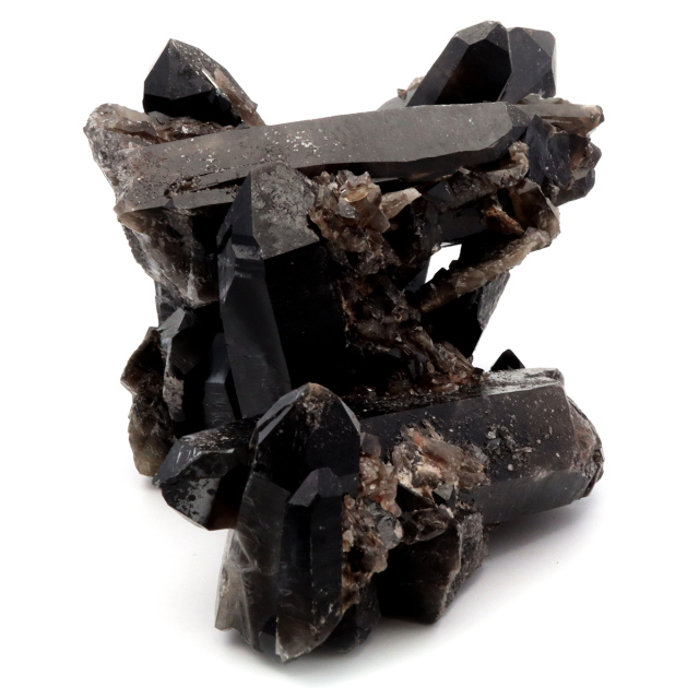 モリオン 黒水晶 原石 クラスター ポイント 山東省産 1点物 浄化 魔除け 天然石 パワーストーン Morion quartz