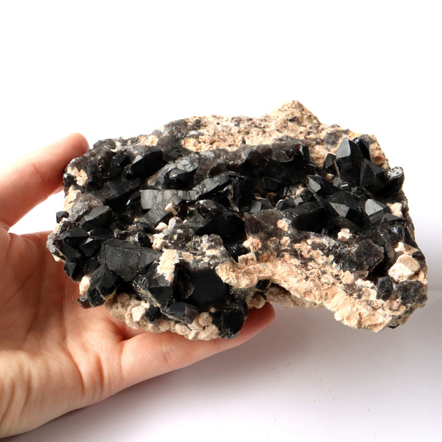 山東省産 モリオン 黒水晶 クラスター 原石 浄化 魔除け 天然石 パワーストーン