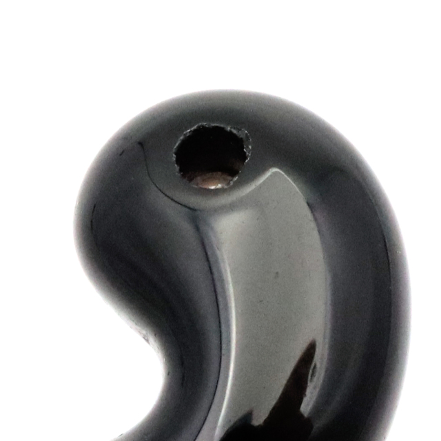 黒水晶 本物 モリオン 勾玉 まがたま 16 x 10mm お守り モーリオン アクセサリー ネックレスづくりのパーツに 天然石