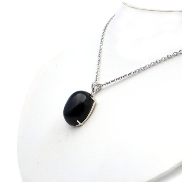 モリオンたんのネックレスたん！綺麗！ モリオンネックレス 心を守るお守りペンダント 黒水晶