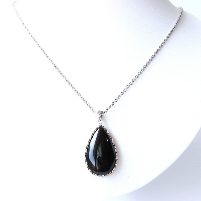 モリオン ペンダント 黒水晶 光を全く通さない高品質 Silver925