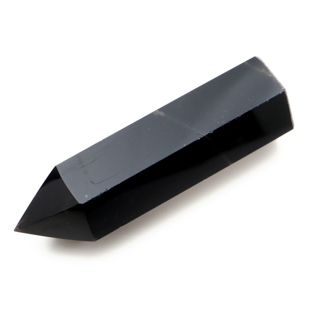 モリオン 黒水晶 六角柱 ポイント 山東省産 浄化 魔除け 天然石 パワーストーン 高さ80mm前後