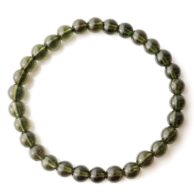 モルダバイト ブレスレット 鑑別書付き 正真正銘 本物 ジュエリーボックス付き