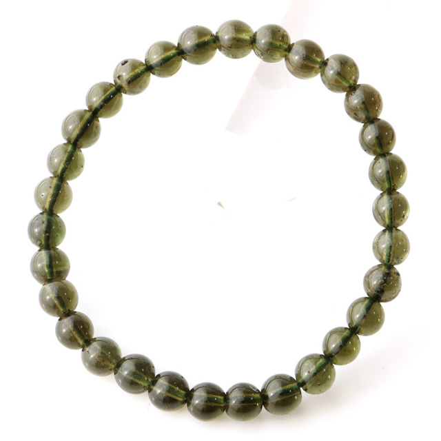 【貴重！大粒】天然石モルダバイトブレスレッド（鑑定書付） 貴重！大粒】天然石モルダバイトブレスレッド（鑑定書付）