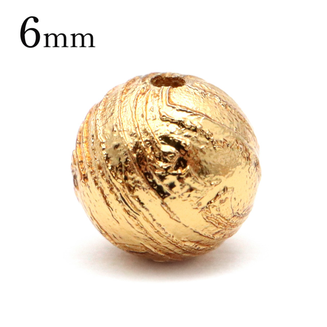 ギベオン 隕石 ビーズ 粒売り 6mm 1粒売り ゴールド パーツ 材料 ハンドメイド バラ売り 手芸 パワーストーン DIY 制作