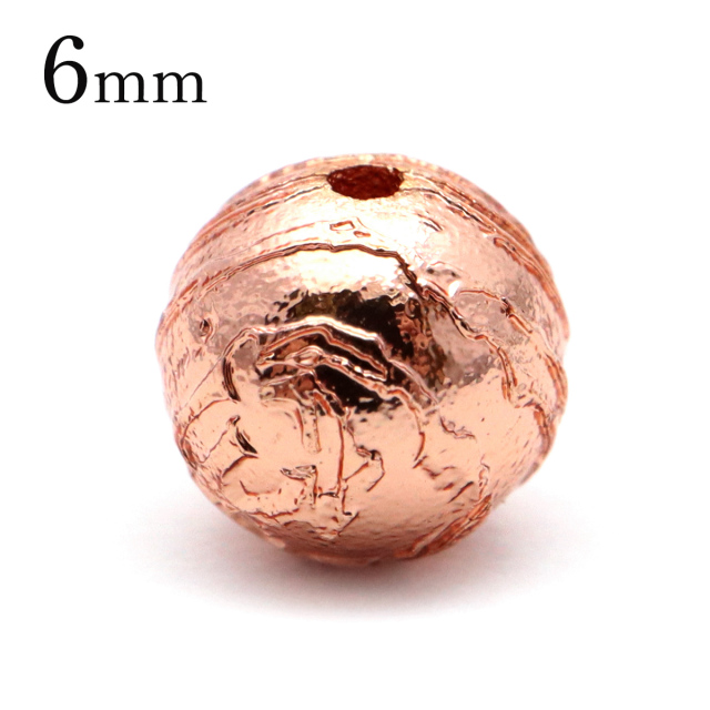 ギベオン 隕石 ビーズ 粒売り 6mm 1粒売り ピンクゴールド パーツ 材料 ハンドメイド バラ売り 手芸 パワーストーン DIY 制作