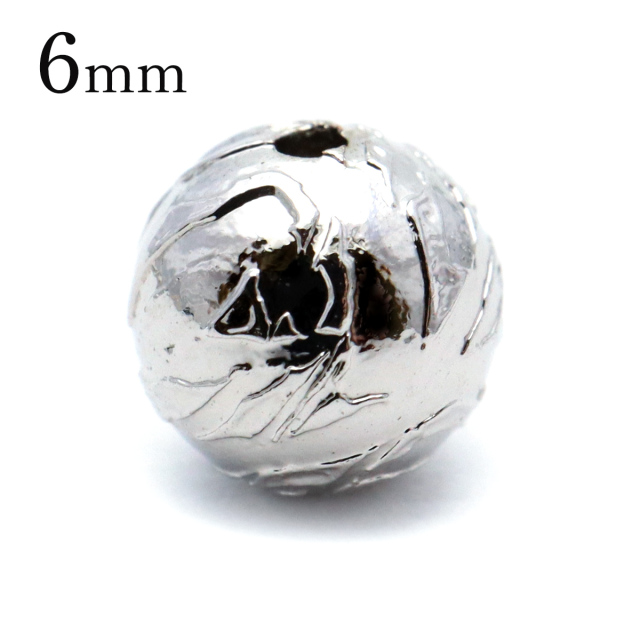 ギベオン 隕石 ビーズ 粒売り 6mm 1粒売り シルバー パーツ 材料 ハンドメイド バラ売り 手芸 パワーストーン DIY 制作