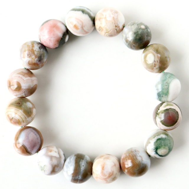 オーシャンジャスパー ブレスレット 天然石 1点物 マダガスカル産