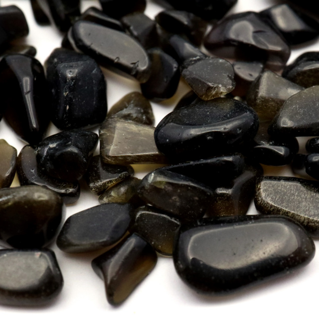 ★特選一石★未来を見通す石【100gゴールデンシャインオブシディアンさざれ】❤️ ゴールデンシャインオブシディアン サイズ小 高品質 さざれ石 100g