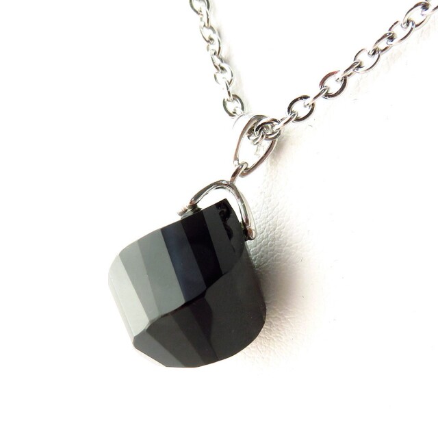 オニキス ペンダント Silver925 ネックレス 天然石 パワーストーン 多面カット