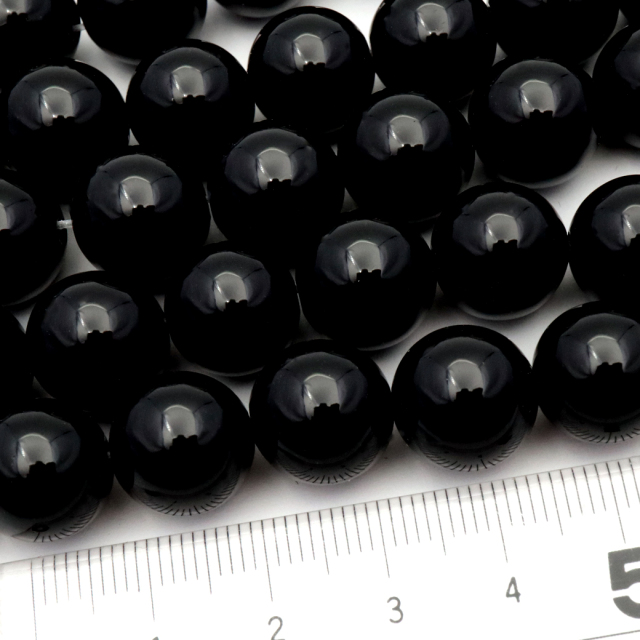 オニキス 一連 ラウンド ビーズ 12mm 長さ約38cm 黒瑪瑙 天然石 パワーストーン ブラック 材料 ハンドメイド パーツ 手芸 手作り
