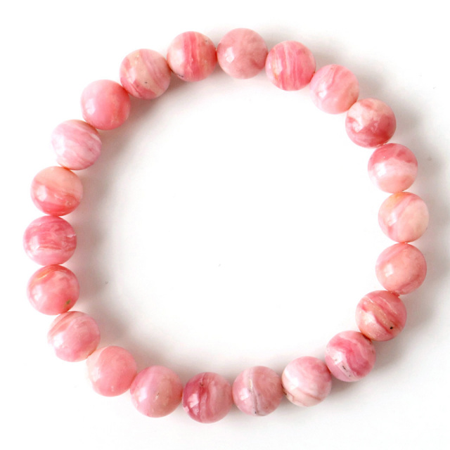 ピンクオパール ブレスレット レディース 10mm 10月 誕生石 天然石 パワーストーン 1点物 Pink Opal 蛋白石