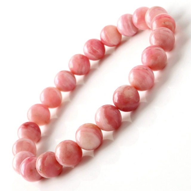 ピンクオパール ブレスレット レディース 10mm 10月 誕生石 天然石 パワーストーン 1点物 Pink Opal 蛋白石