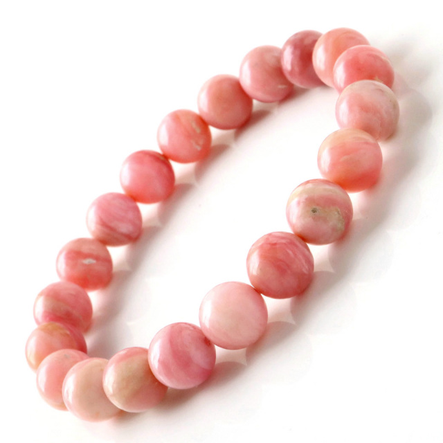 ピンクオパール ブレスレット レディース 10mm 10月 誕生石 天然石 パワーストーン 1点物 Pink Opal 蛋白石