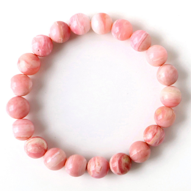 ピンクオパール ブレスレット レディース 10mm 10月 誕生石 天然石 パワーストーン 1点物 Pink Opal 蛋白石