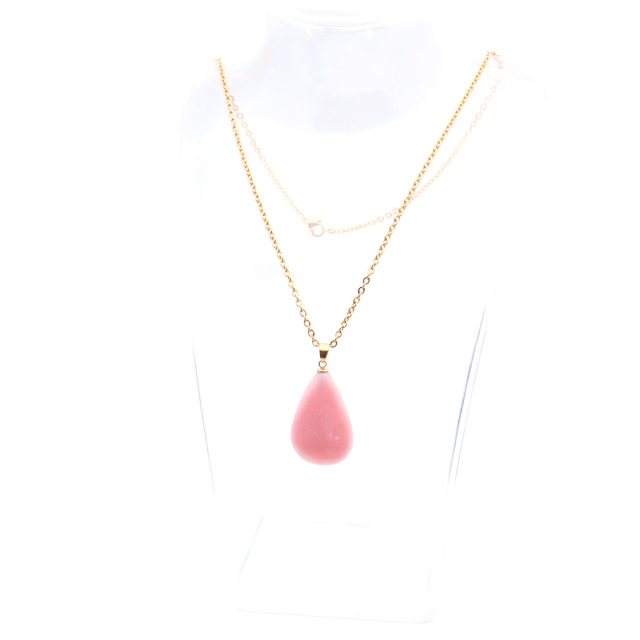 ピンクオパール ペンダント 天然石 ネックレス 1点もの 蛋白石 パワーストーン Pink Opal