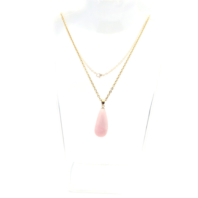 ピンクオパール ペンダント 天然石 ネックレス 1点もの 蛋白石 パワーストーン Pink Opal