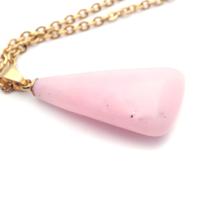 ピンクオパール ペンダント 天然石 ネックレス 1点もの 蛋白石 パワーストーン Pink Opal