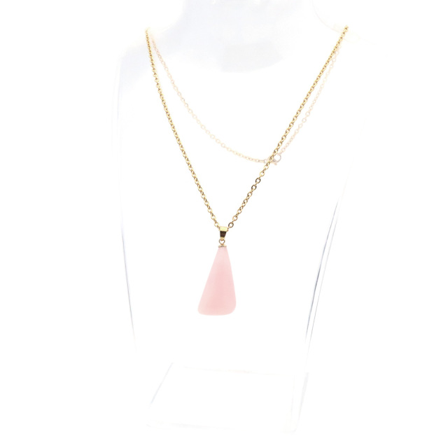 ピンクオパール ペンダント 天然石 ネックレス 1点もの 蛋白石 パワーストーン Pink Opal
