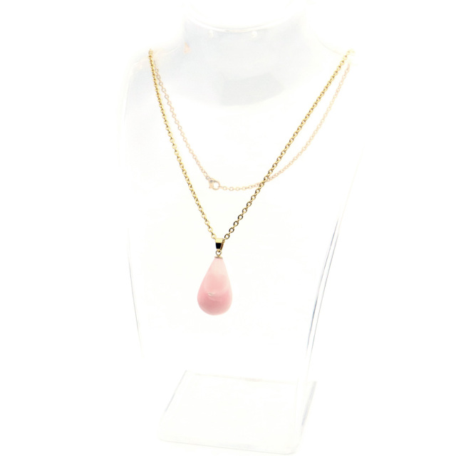 ピンクオパール ペンダント 天然石 ネックレス 1点もの 蛋白石 パワーストーン Pink Opal