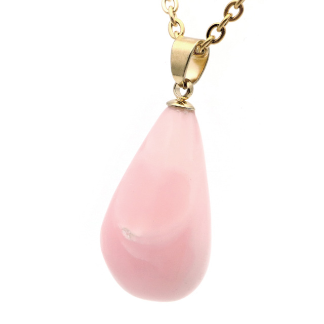 ピンクオパール ペンダント 天然石 ネックレス 1点もの 蛋白石 パワーストーン Pink Opal