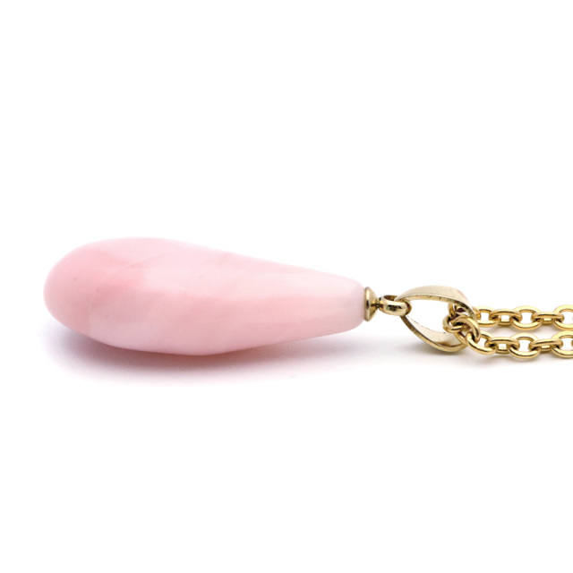 ピンクオパール ペンダント 天然石 ネックレス 1点もの 蛋白石 パワーストーン Pink Opal