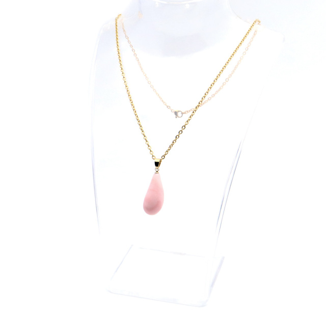 ピンクオパール ペンダント 天然石 ネックレス 1点もの 蛋白石 パワーストーン Pink Opal