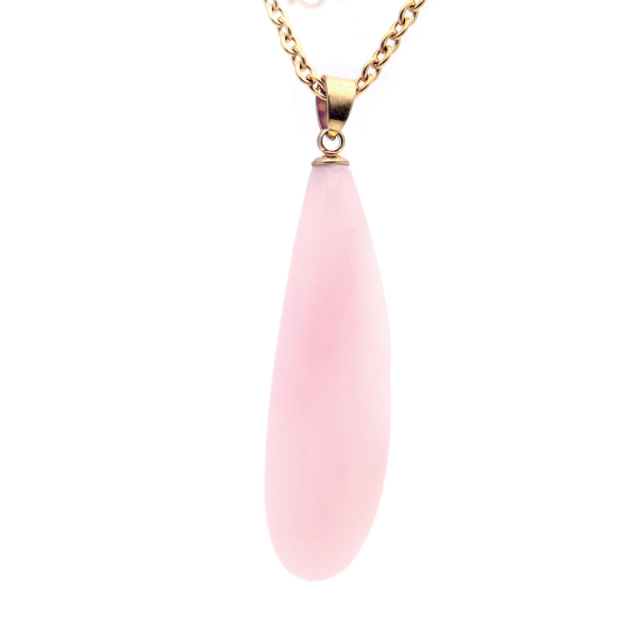 ピンクオパール ペンダント 天然石 ネックレス 1点もの 蛋白石 パワーストーン Pink Opal