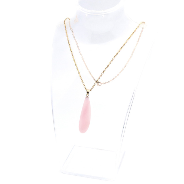 ピンクオパール ペンダント 天然石 ネックレス 1点もの 蛋白石 パワーストーン Pink Opal