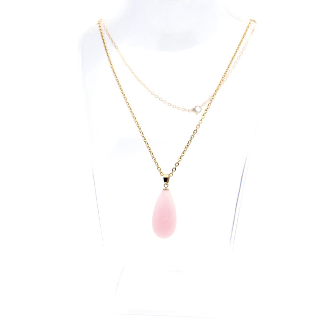 ピンクオパール ペンダント 天然石 ネックレス 1点もの 蛋白石 パワーストーン Pink Opal