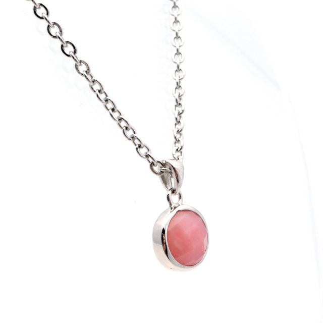 ピンクオパール ペンダント レディース ペルー産 AA アクセサリー ネックレス opal  天然石 パワーストーン 10月