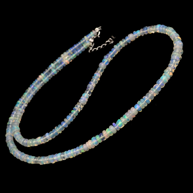 プレシャスオパール ネックレス エチオピア産 天然石 Silver925 10月