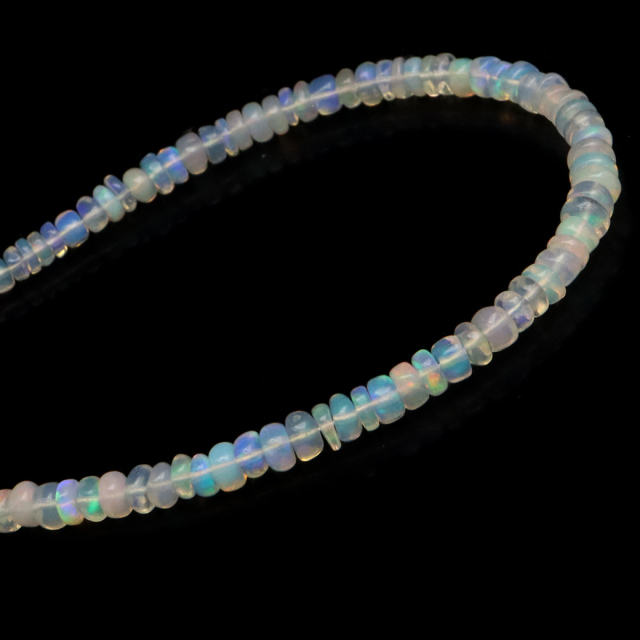 プレシャスオパール ネックレス エチオピア産 天然石 Silver925 10月