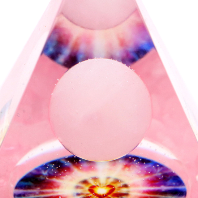 オルゴナイト ピラミッド 愛心 ハート ローズクォーツ さざれ orgonite pyramid  置物 天然石 パワーストーン 浄化