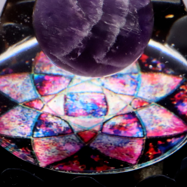 オルゴナイト ピラミッド オブシディアン さざれ アメジスト 丸玉 フラワー orgonite pyramid  置物 天然石 パワーストーン 浄化