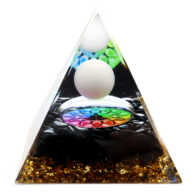 オルゴナイト ピラミッド オブシディアン さざれ 黒曜石 チャクラ