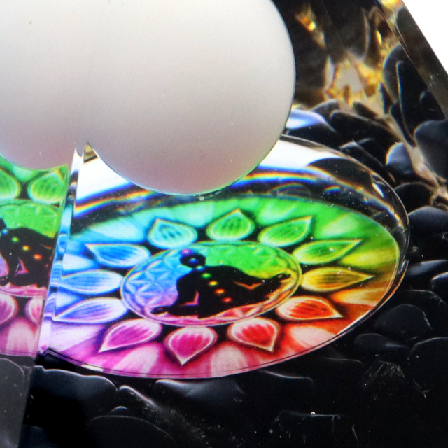 オルゴナイト ピラミッド オブシディアン さざれ 黒曜石 チャクラ