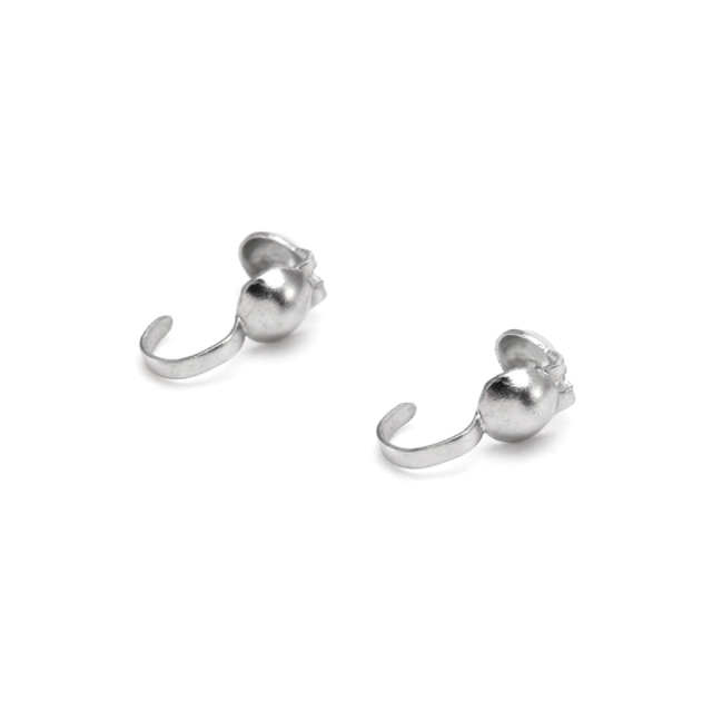ボールチップ 約20個売り ステンレス製 シルバー ゴールド アクセサリー パーツ ネックレス 制作 ヒモ留め 金具 材料