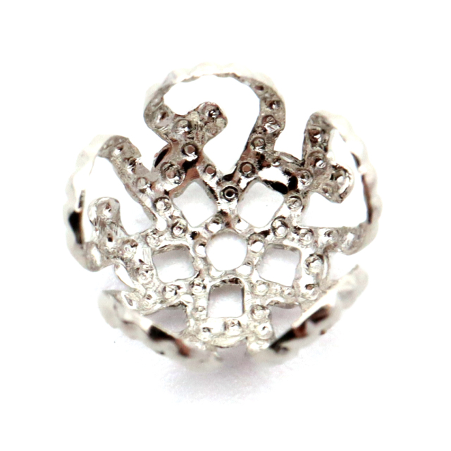 座金 パーツ 花型 菊座金 8mm 10mm 50個売り シルバー 銀 ゴールド 金 アクセサリー ビーズ 装飾 金具 材料 ハンドメイド 手作り
