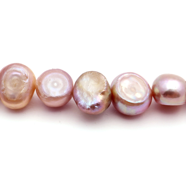 天然淡水パール 真珠ネックレス バロックパール 6-8mm かわいい レディース 40cm ピンクパープル 大人カジュアル プレゼント ギフト