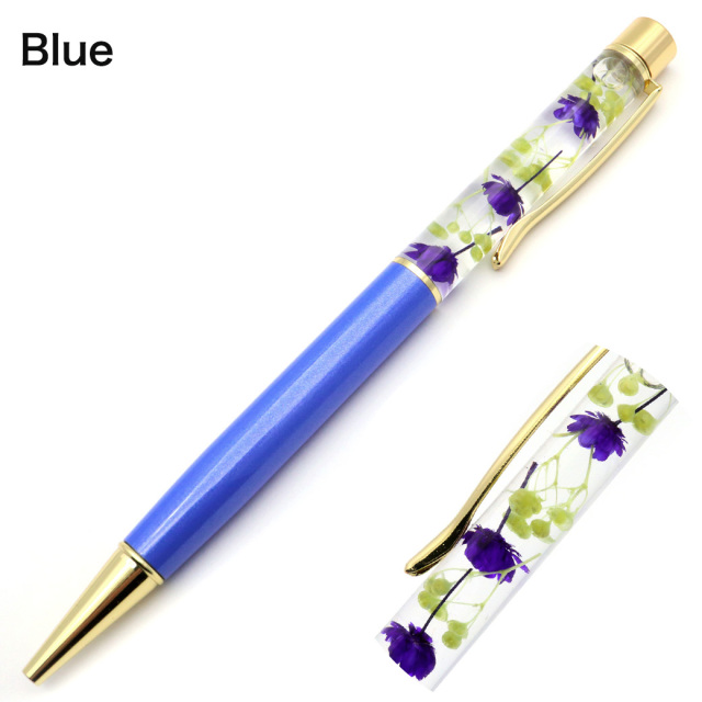 最安値に挑戦！ハーバリウム ボールペン 太さ1.0mm 選べる 10種類のカラー 専用ケース付 花 フラワー