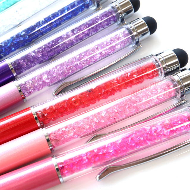 ボールペン キラキラ クリスタル入り 可愛い おしゃれ 太さ1.0mm タッチペン kirakira