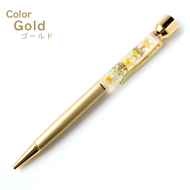 ハーバリウム ボールペン 印鑑付き 太さ1.0mm 専用ケース付 花