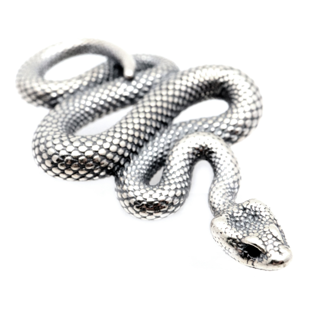 スネーク ペンダント ネックレス SILVER925 ペンダント トップ 金属アレルギー対応 へび 蛇 爬虫類 おしゃれ かっこいい
