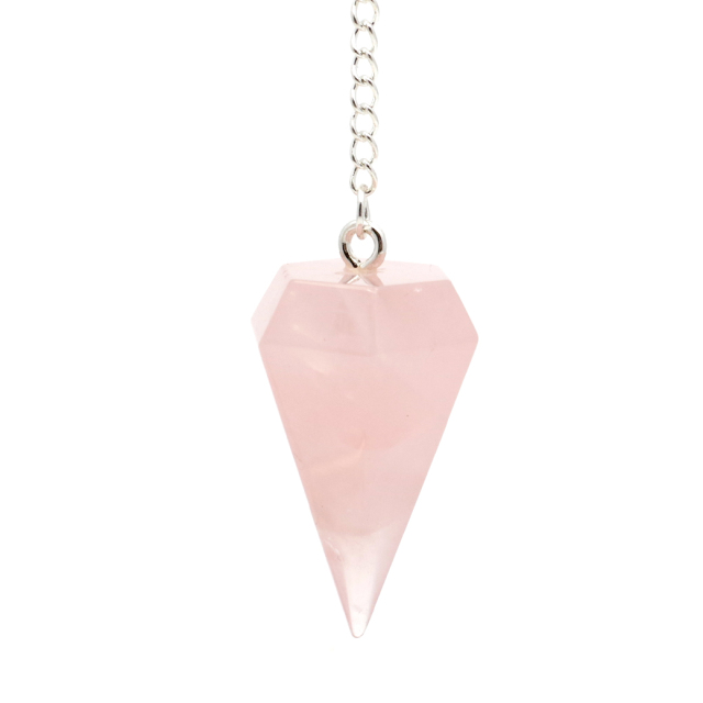 ペンデュラム ローズクォーツ 紅水晶 ダウジング 天然石 ヒーリング フーチ 振り子 パワーストーン Rose Quartz