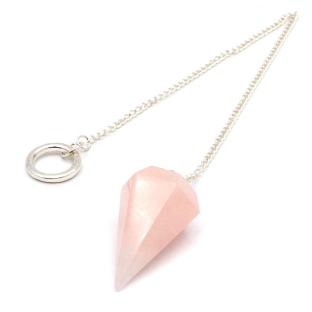 ペンデュラム ローズクォーツ 紅水晶 ダウジング 天然石 ヒーリング フーチ 振り子 パワーストーン Rose Quartz