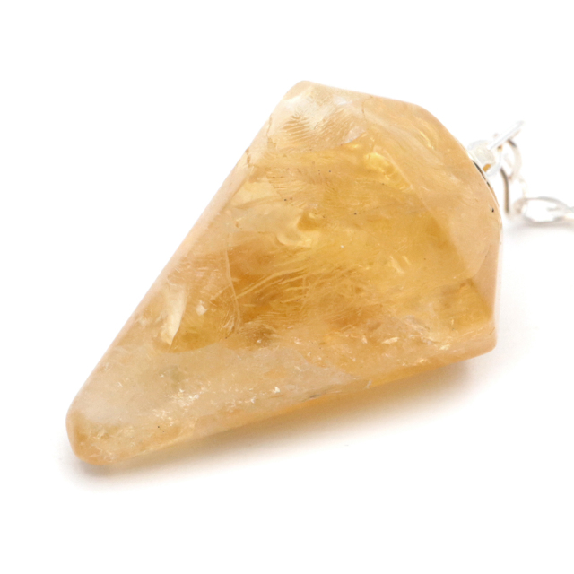 ペンデュラム シトリン 黄水晶 ダウジング 天然石 ヒーリング フーチ 振り子 11月 誕生石 パワーストーン Citrine
