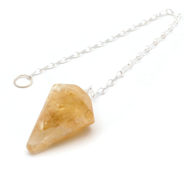ペンデュラム シトリン 黄水晶 ダウジング 天然石 ヒーリング フーチ 振り子 11月 誕生石 パワーストーン Citrine