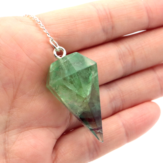 ペンデュラム フローライト 蛍石 ダウジング 天然石 ヒーリング フーチ 振り子 レインボーフローライト Fluorite